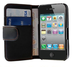 iPhone 4/4S Plånbok - MS iWallet - Svart